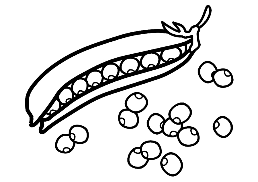Coloring page peas Print